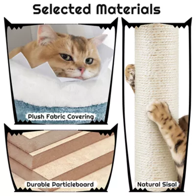 Yaheetech Cat Ocean-themed Tree Tower - 72.5 in - Image 5