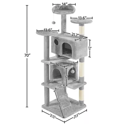 Yaheetech Cat Multilevel Indoor Tree Tower - 70 in - Image 3