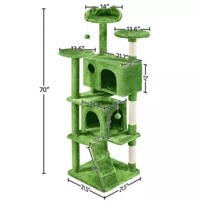 Yaheetech Cat Multilevel Indoor Tree Tower - 70 in - Image 3