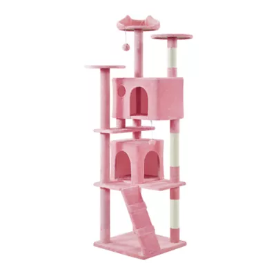 Yaheetech Cat Tree Condo with Stracthing Pads - 80 in - Image 1