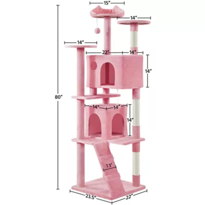 Yaheetech Cat Tree Condo with Stracthing Pads - 80 in - Image 3