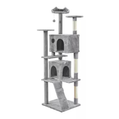 Yaheetech Cat Tree Condo with Stracthing Pads - 80 in - Image 1