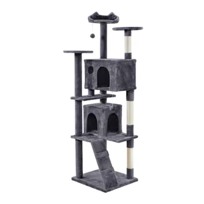 Yaheetech Cat Tree Condo with Stracthing Pads - 80 in - Image 1