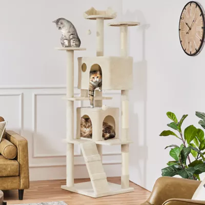 Yaheetech Cat Tree Condo with Stracthing Pads - 80 in - Image 2