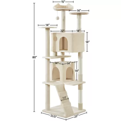 Yaheetech Cat Tree Condo with Stracthing Pads - 80 in - Image 3