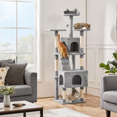 Yaheetech Cat Deluxe Multi-Level Tree Tower with Condos - 72 in - Image 2