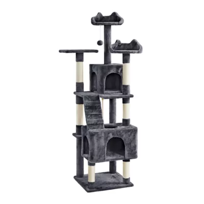 Yaheetech Cat Deluxe Multi-Level Tree Tower with Condos - 72 in - Image 1