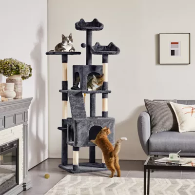 Yaheetech Cat Deluxe Multi-Level Tree Tower with Condos - 72 in - Image 2