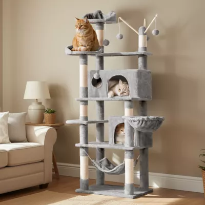 Yaheetech Cat Multi-Level Play House - 66 in - Image 2