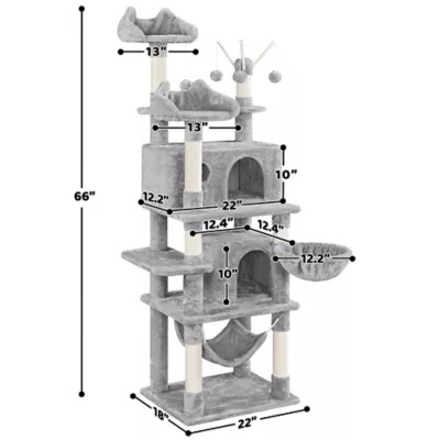 Yaheetech Cat Multi-Level Play House - 66 in - Image 3