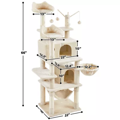 Yaheetech Cat Multi-Level Play House - 66 in - Image 3