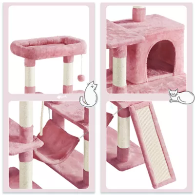 Yaheetech Cat Large Tower with Hammock Scratching Posts - 63 in - Image 4