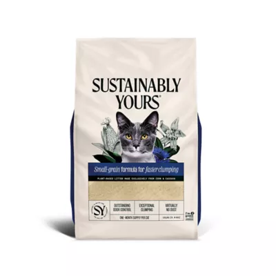 Sustainably Yours Small Grain Formula Corn & Cassava Unscented Cat Litter - Clumping, Low Dust - Image 1