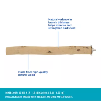All Living Things® Natural Wood Perch - Forked Natural Wood Bird Cage Perch for Small Birds - Image 3