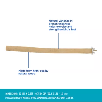 All Living Things® Natural Wood Perch - Forked for Small Birds - Image 3
