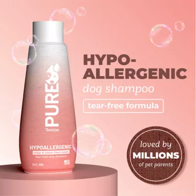 TropiClean PURE Dog Shampoo Hypoallergenic, Crisp & Clean Fresh Scent, 22-fl oz bottle - Image 2