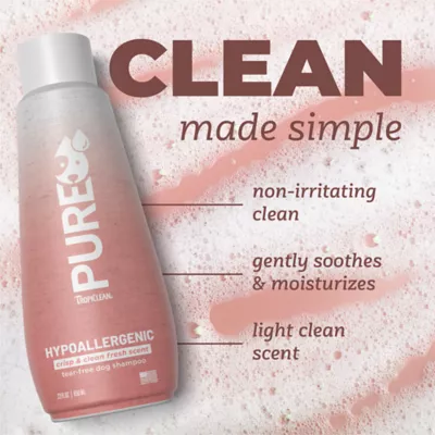 TropiClean PURE Dog Shampoo Hypoallergenic, Crisp & Clean Fresh Scent, 22-fl oz bottle - Image 4