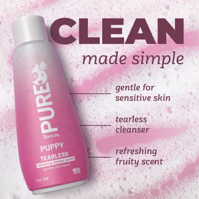 TropiClean PURE Dog Tearless Shampoo for Puppies, Raindrop Kisses Scent, 22-fl oz bottle - Image 4