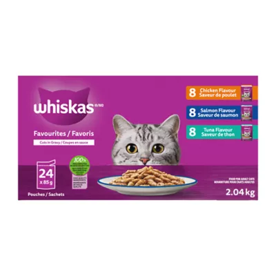 Whiskas Favourites Adult Wet Cat Food Chicken, Salmon and Tuna - Image 1