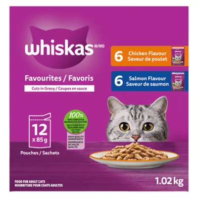 Whiskas Favourites Adult Wet Cat Food Chicken & Salmon - Image 1