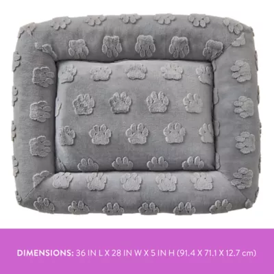 Top Paw® Classic Rectangle Large Dog Bed, Multiple Colors, Brown/Grey - Image 2