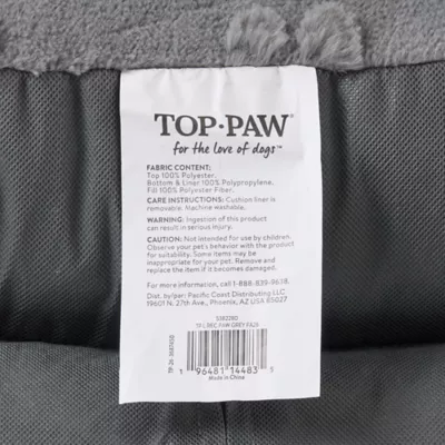 Top Paw® Classic Rectangle Large Dog Bed, Multiple Colors, Brown/Grey - Image 7