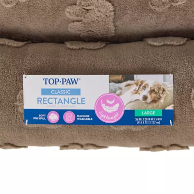Top Paw® Classic Rectangle Large Dog Bed, Multiple Colors, Brown/Grey - Image 6