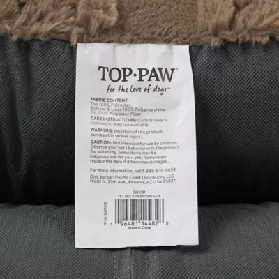 Top Paw® Classic Rectangle Large Dog Bed, Multiple Colors, Brown/Grey - Image 7