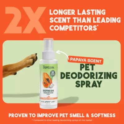 Tropiclean(R) Refresh Deodorizing Spray For Pets, Naturally Derived Formula, Papaya & Coconut Scent - Image 2