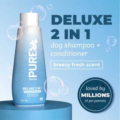 TropiClean PURE Dog Deluxe 2-in-1 Dog Shampoo & Conditioner, Breezy Fresh Scent, 22-fl oz bottle - Image 2