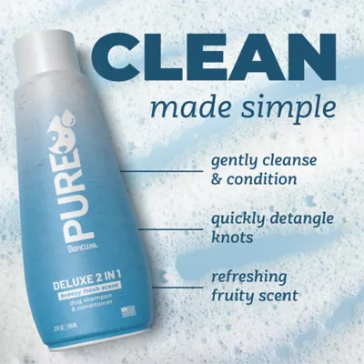 TropiClean PURE Dog Deluxe 2-in-1 Dog Shampoo & Conditioner, Breezy Fresh Scent, 22-fl oz bottle - Image 4
