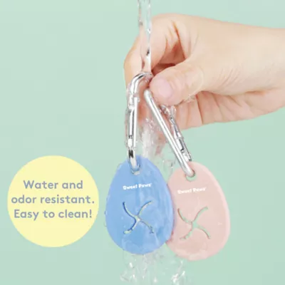 Sweet Paws Bag Charm Duo Holders for Used Dog Waste Bags - Blush Pink & Lavender - Image 4