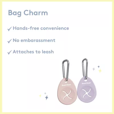 Sweet Paws Bag Charm Duo Holders for Used Dog Waste Bags - Blush Pink & Lavender - Image 6