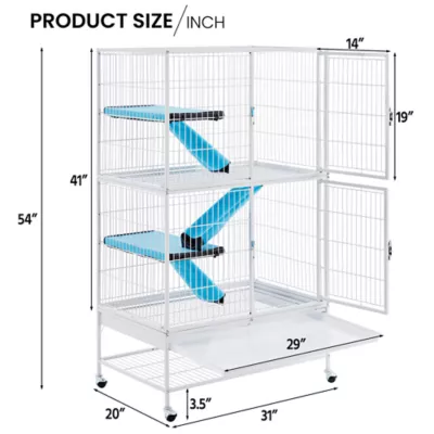 Yaheetech 2-Story Small Animal Cage with Removable Ramps - Image 3