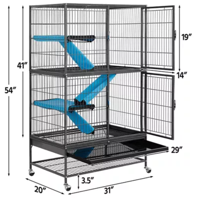 Yaheetech 2-Story Small Animal Cage with Removable Ramps - Image 3