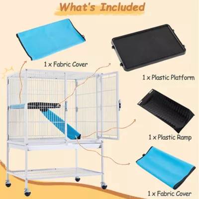 Yaheetech Rolling Metal Critter Cage with Removable Ramp & Platform - Image 5