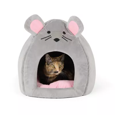 Whisker City® Sleepy Hut Mouse Cat Bed - Image 1