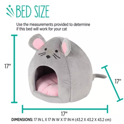 Whisker City® Sleepy Hut Mouse Cat Bed - Image 2