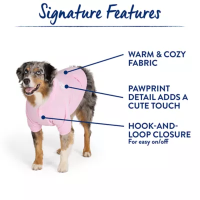 Top Paw® Everyday Dog Hoodie, Multiple Colors & Sizes, Pink/Blue/Grey, XS-XL - Image 3
