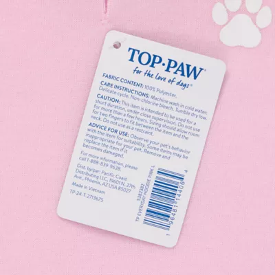 Top Paw® Everyday Dog Hoodie, Multiple Colors & Sizes, Pink/Blue/Grey, XS-XL - Image 7