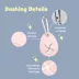 Sweet Paws Bag Charm Duo Holders for Used Dog Waste Bags - Azure & Sea Glass image thumbnail 3