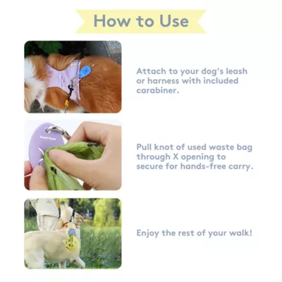 Sweet Paws Bag Charm Duo Holders for Used Dog Waste Bags - Mocha & Cream - Image 7