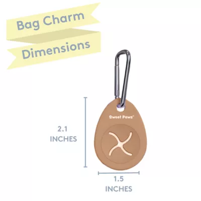 Sweet Paws Bag Charm Duo Holders for Used Dog Waste Bags - Mocha & Cream - Image 8