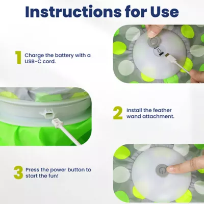 PawsPik Interactive Hide & Seek Concealed Feather Cat Toy - Green - Image 6