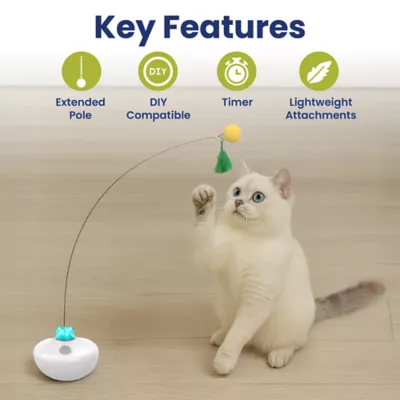 PawsPik Cat Interactive Exercise Tumbler Toy - Rechargeable, White - Image 2