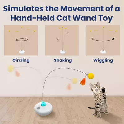 PawsPik Cat Interactive Exercise Tumbler Toy - Rechargeable, White - Image 3