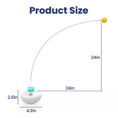 PawsPik Cat Interactive Exercise Tumbler Toy - Rechargeable, White - Image 8