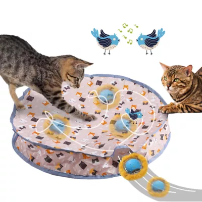 PawsPik Cat Interactive Fast Rolling Play Mat Ball Toy - Image 1