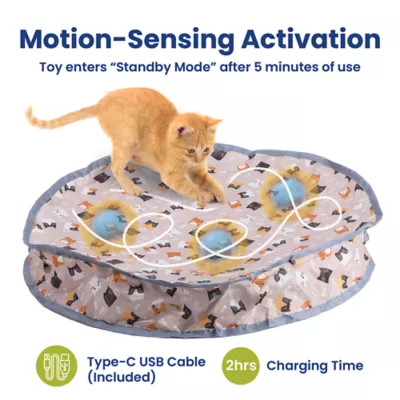 PawsPik Cat Interactive Fast Rolling Play Mat Ball Toy - Image 2