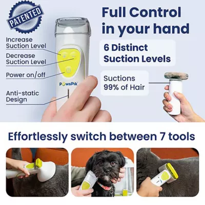 PawsPik Dog & Cat GroomingPro Rx Professional 7-in-1 Vacuum & Grooming Kit - Image 4